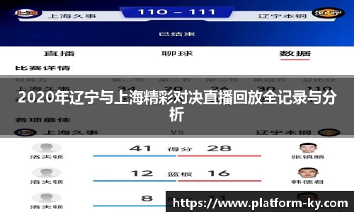 2020年辽宁与上海精彩对决直播回放全记录与分析